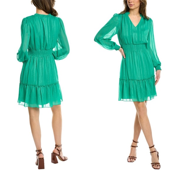 NWT Nanette By Nanette Lepore Yin Shadow Stripe Mini Dress Size 4 $145 - Picture 1 of 4